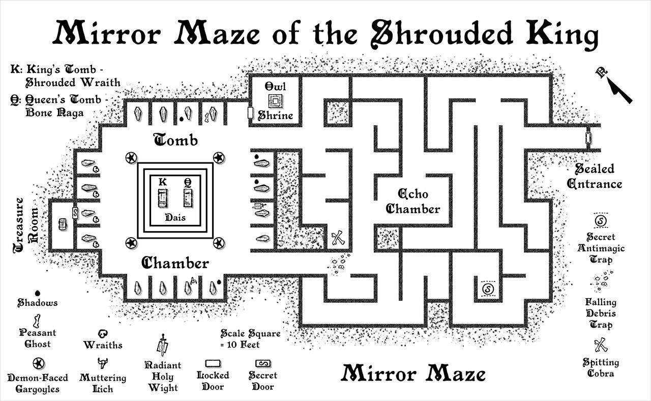 Nibirum Map: mirror maze of the shrouded king by Wyvern